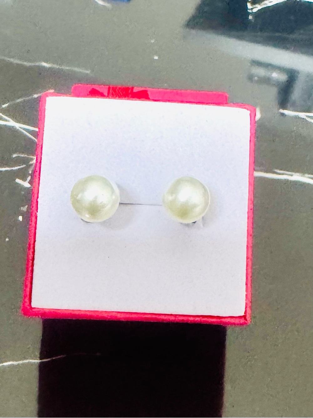 Elegant Cream Pearl Stud Earrings - Minimalist Women's Jewelry